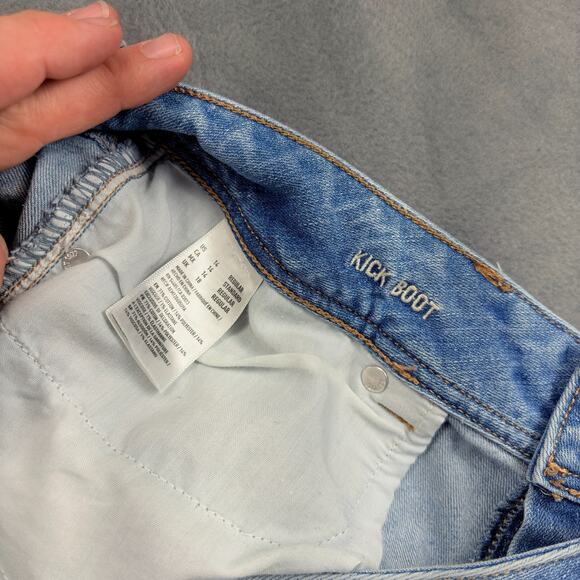 American Eagle Kick Boot Jeans Women's Size 14 Reg. Blue Mid-Rise Stretch Preppy - Picture 5 of 10